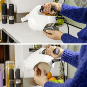 Abbildung Nonstop-Dampf und integrierte Entkalkungskartusche