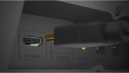Abbildung HDMI ARC. Steuern Sie die Soundbar ganz einfach mit der Fernbedienung Ihres Fernsehers