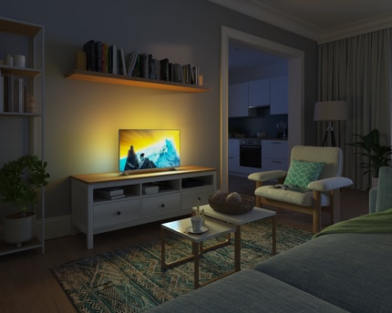 Abbildung Der Ambilight TV, der überall hinpasst!