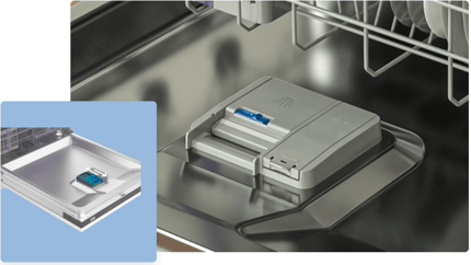 Abbildung Spülmittelfach mit Schiebeverschluss