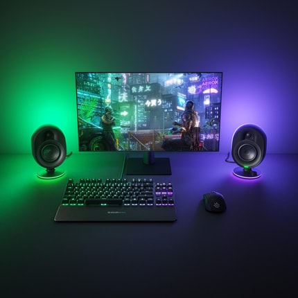 Abbildung 5.1-Gaming-Lautsprecher-System mit reaktiver Beleuchtung