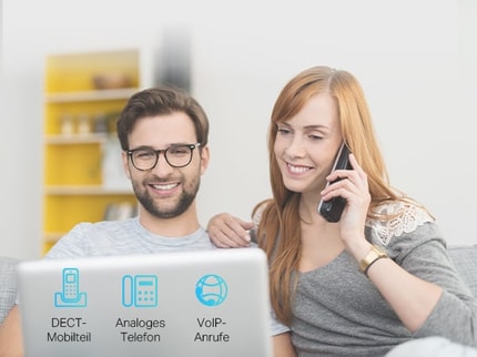 Abbildung Kristallklare, hochwertigeTelefonanrufe