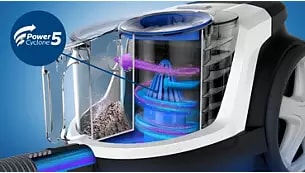 Abbildung Mit PowerCyclone 5 wird die Saugleistung länger gewährleistet