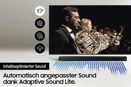 Abbildung Automatisch angepasster Sound für deine Lieblingsinhalte.