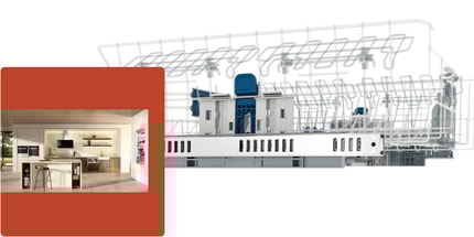 Abbildung In 3 Positionen höhenverstellbarer Oberkorb