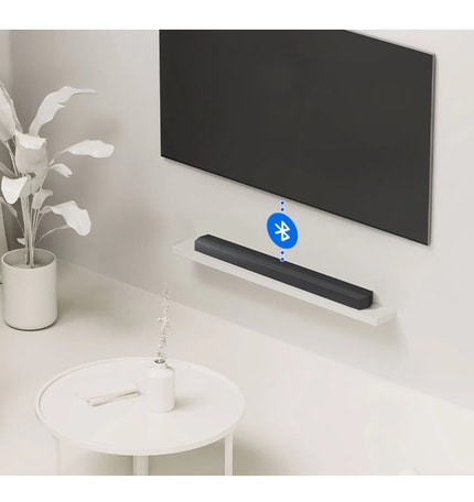 Abbildung Kabellose Verbindung zwischen TV und Soundbar via Bluetooth®