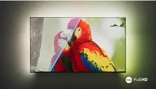 Abbildung Der Ambilight TV, der überall hinpasst!