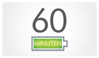 Abbildung Bis zu 60 Minuten konstant hohe Saugkraft¹