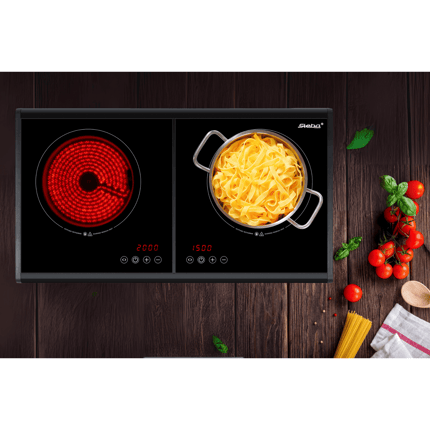 Abbildung Kompakt und leistungsstark: Unser neues Doppel-Glaskeramikkochfeld HK 250 für vielseitiges Kochen