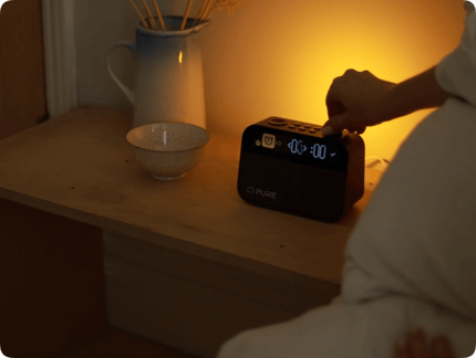 Abbildung Deinen Wecker zu stellen dauert nur einen Moment