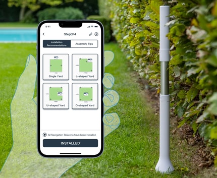 Abbildung In-App-Einstellung der Mähgrenzen