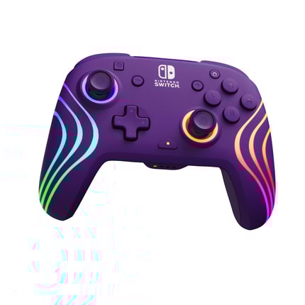 Abbildung Erlebe leuchtendes Gaming mit dem Nintendo Switch Purple Afterglow Wave Wireless Controller