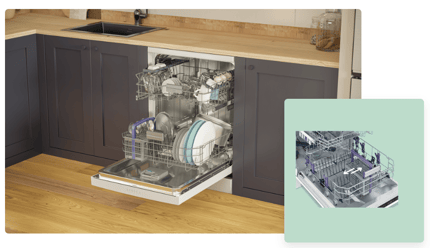 Abbildung Verschiebbarer Besteckkorb