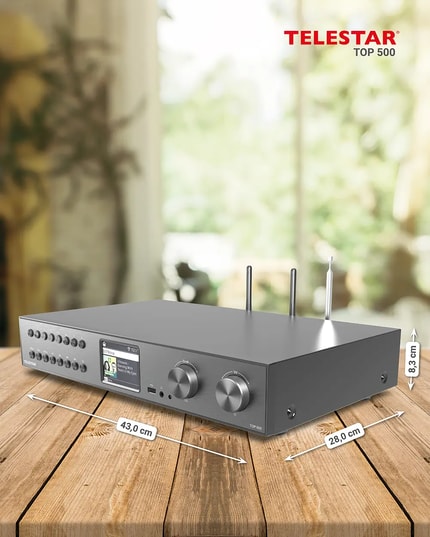 Abbildung Perfekte Ergänzung fürs HiFi-Rack – Moderner Tuner mit vielseitigen Funktionen