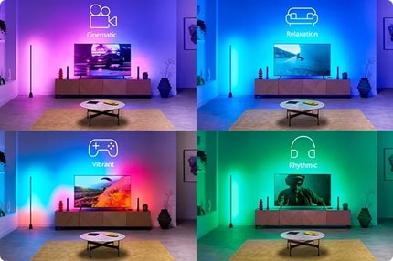 Abbildung Über die WiZ App einstellbare Synchronisierungsmodi