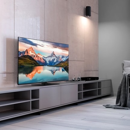 Abbildung Lebendige Farben, hoher Kontrast und toller Sound – wie im Kino.