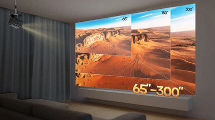 Abbildung 65"-300" gigantische Projektionsgröße