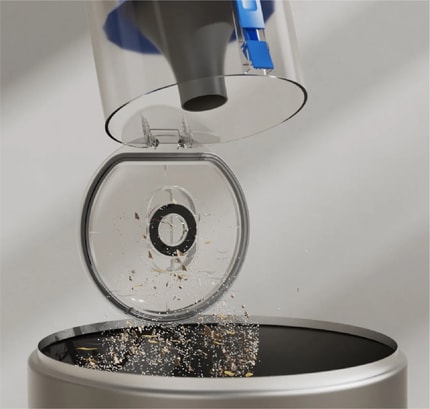 Abbildung Der beutellose Staubbehälter