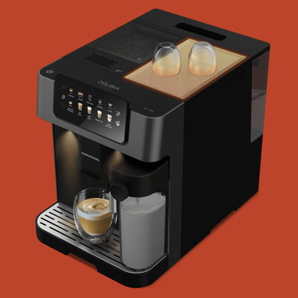 Abbildung Kaffeevollautomat mit Milchbehälter