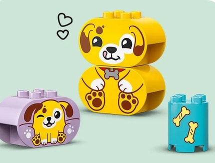 Abbildung Mit 2 süßen Hundespielzeugen