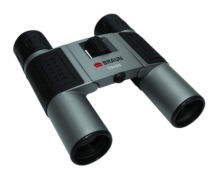 Abbildung BRAUN Fernglas mit ULTRALIT®-Glasobjektiv, 10-facher Vegrößerung, einem Objektivdurchmesser von 25 mm und einem Sehfeld von 101m in einer Entfernung von 1000m