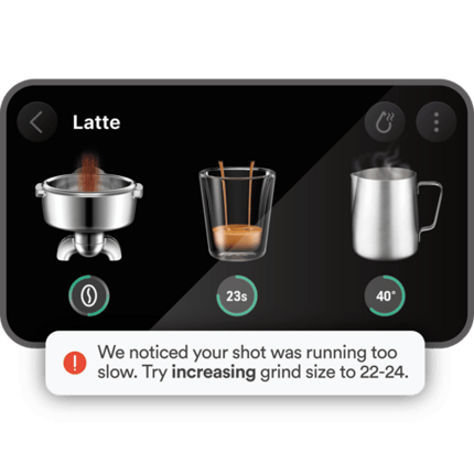 Abbildung Barista Guidance für ausgewogene Extraktion