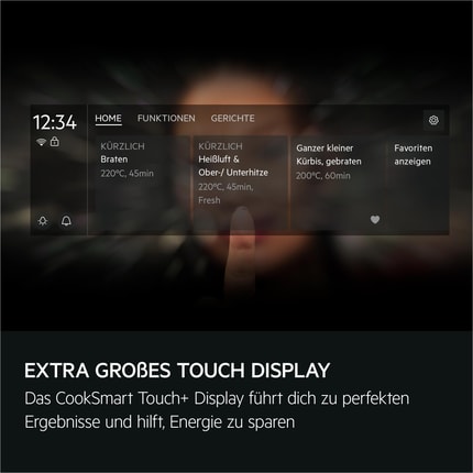 Abbildung CookSmart Touch+ Display: Intelligente Anleitung für ein besseres Kocherlebnis