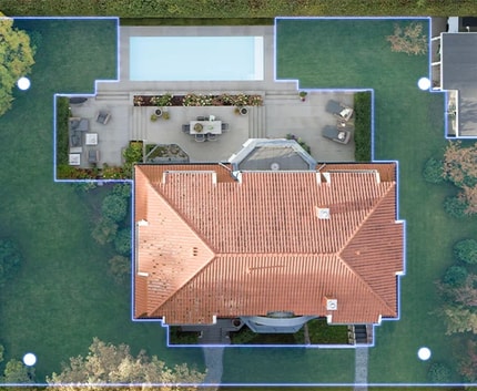 Abbildung Die Effizienz der Einstellung der Mähgrenzen wurde um 80 %¹ verbessert.