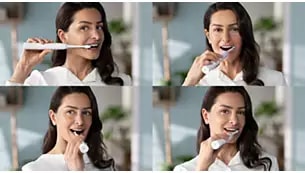 Abbildung Optimieren Sie Ihr Putzerlebnis mit dem 2-Minuten-Timer und dem 4-Quadranten-Timer