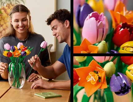 Abbildung Ein naturgetreuer Blumenstrauß