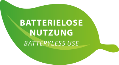 Abbildung Maximale Effizienz, minimale Umweltbelastung (kein Einsatz von Batterien), daher umweltschonend und nachhaltig