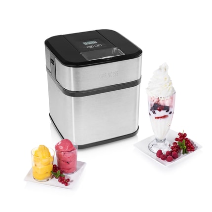 Abbildung Mit der Princess 282605 Eiscrememaschine können Sie jederzeit leckere hausgemachte Eiscreme herstellen