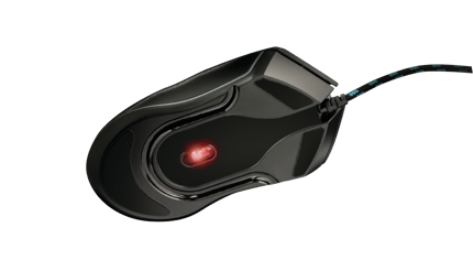 Abbildung Präzise Gaming-Maus mit strukturierten Seiten und einzigartigem LED-Lichtdesign