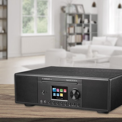 Abbildung Stereo, Farbdisplay, Spotify, USB, Podcast, UNDOK