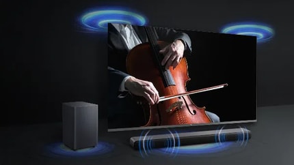 Abbildung Kombinieren Sie TV und Soundbar für ein besseres Klangerlebnis