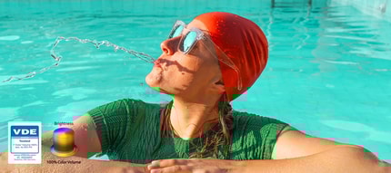 Abbildung 100% Farbvolumen mit Quantum Dot