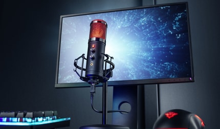 Abbildung Streaming-Mikrofon mit RGB-Beleuchtung für hochpräzise Aufnahmen; für Streaming, Podcasting, Voice-over und akustische Musik