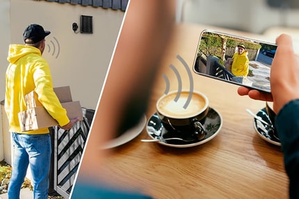 Abbildung WLAN-Kamera mit 2-Wege-Audio: Sprechanlage to go