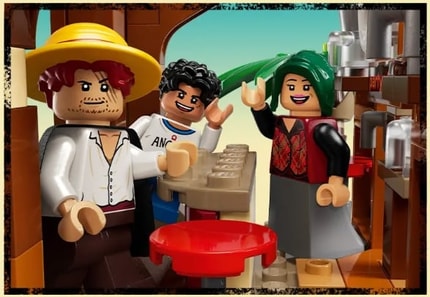 Abbildung Shanks gibt Luffy den Strohhut