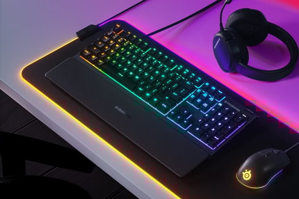 Abbildung Wasserfeste, flüsterleise Tastatur mit RGB-Beleuchtung
