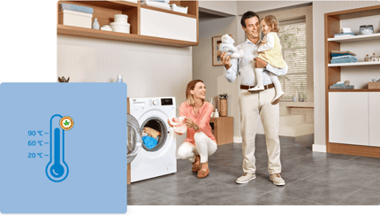 Abbildung HygieneShield: Hygiene+ Wash & Dry™ Programm