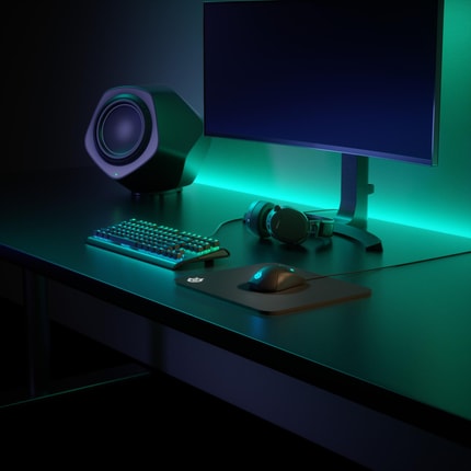 Abbildung Extradickes Mauspad aus mikrogewebtem Stoff für maximalen Handgelenkskomfort