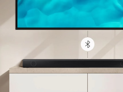 Abbildung Kabellose Verbindung zwischen TV und Soundbar mit Bluetooth