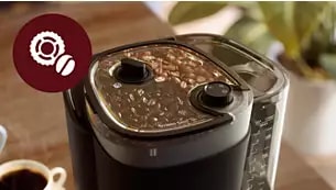 Abbildung Integriertes Mahlwerk mit einstellbarem Mahlgrad