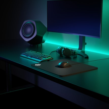 Abbildung Extradickes Mauspad aus mikrogewebtem Stoff für maximalen Handgelenkskomfort