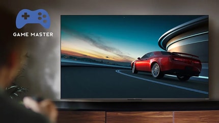 Abbildung 4k HDR TV mit ROKU TV und Game Master