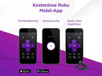 Abbildung 4k HDR TV mit ROKU TV und Game Master