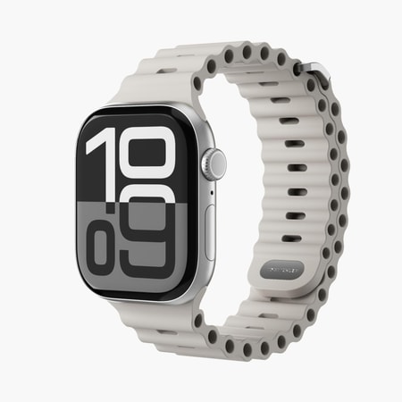 Watch Strap - Wave Band 2 - Armband für Apple Watch 44 / 45 / 46 / 49 mm, Cream Armband