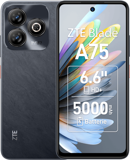 Blade A75 4GB + 128GB Black Smartphone