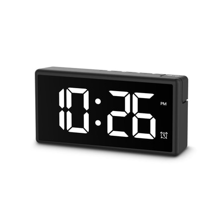 Digitaler Wecker "Ibiza", Multicolor-Display, mit USB-Ladefunktion, Schwarz (00222208)